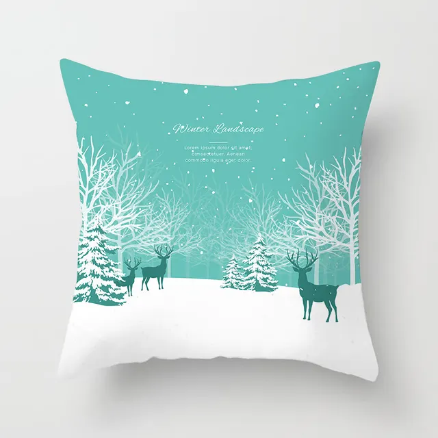 European And American Christmas Snowflake Digital Printing Polyester Peach Skin Car Pillow Cushion Pillowcase Tpr085 23 - Shop at LoveMi