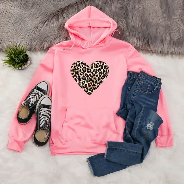 Animal Letter European And American Men's And Women's Printed Hoodie Pink - Shop at LoveMi