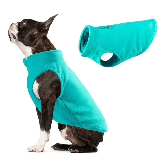 Dogs And Cats Autumn And Winter Thickening Fleece Sweater Vest Mars Green - Shop at LoveMi