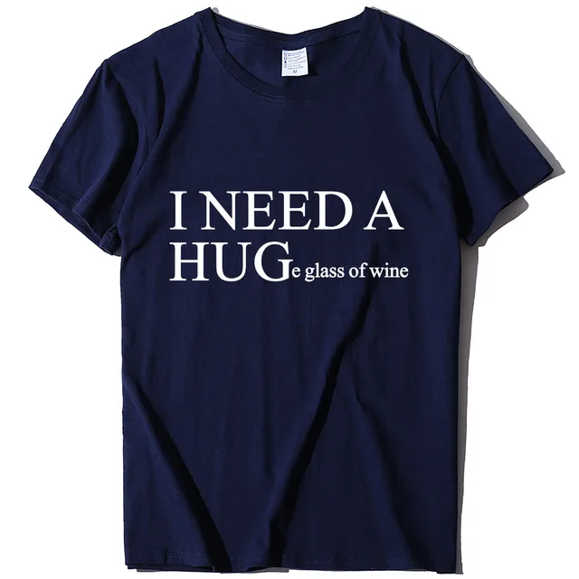 Men's And Women's Fashion Casual Letter Pattern Printed Short Sleeve Navy Blue - Shop at LoveMi
