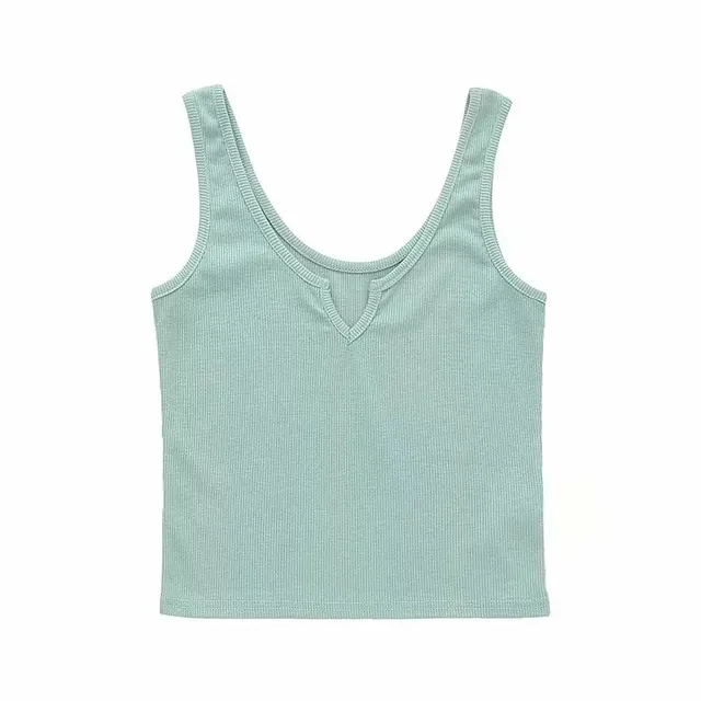 Basic All matching Outdoor Vest Summer Ins Style American Retro Girl's Age reducing Scheming Crop top Spaghetti strap Top Green - Shop at LoveMi