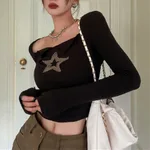 Star Autumn Slim Long Sleeve Girl - Black