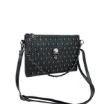Inclined Span Of Large Capacity Rivet Clutch Bag - Black