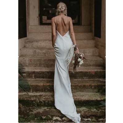 Little White Evening Gown With Train Brigade Shot Long Dress White - Shop at LoveMi