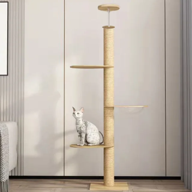 Solid Wood Column Cat Climbing Frame Toy Style B - Shop at LoveMi