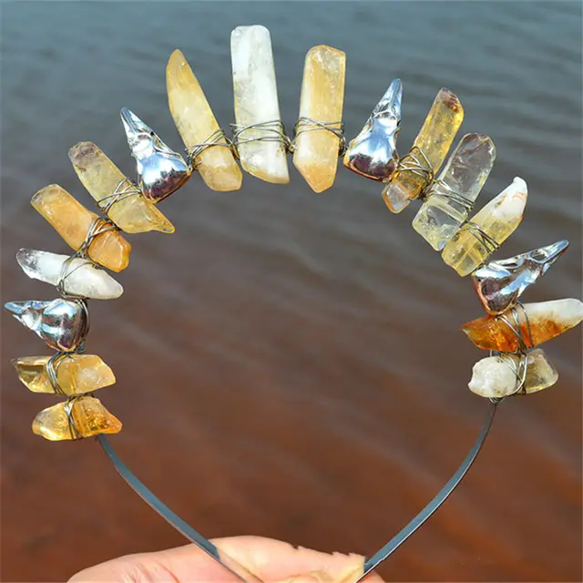 Women's Crown Crystal Hair Band Yellow - Shop at LoveMi