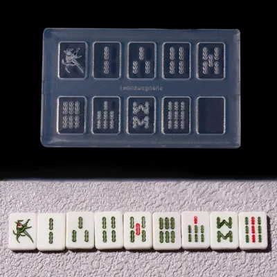 3D Mahjong Ten Thousand Word Sliver Cake Word Charm Nail Tools The Word - Shop at LoveMi