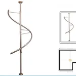 Wardrobe Closet 360 Degree Rotating Hanger - Coat Hanger Gold Large