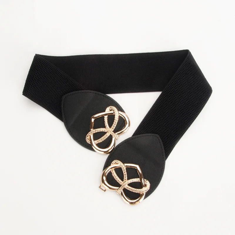 New Ladies Elastic Waistband Fashion All-match Decoration - Black
