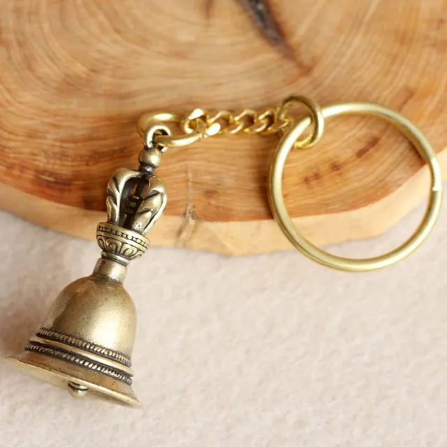 Brass Key Chain Pure Copper Handmade Beguiling Bell Keychain - Shop at LoveMi