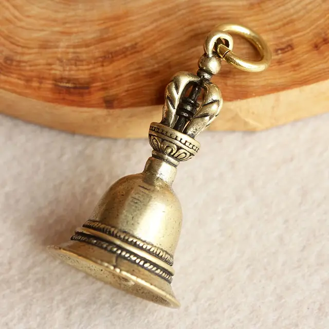 Brass Key Chain Pure Copper Handmade Beguiling Bell Small Ring - Shop at LoveMi
