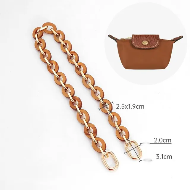 Retrofit Punched Bag Shoulder Strap Acrylic Resin Brown Flat Resin - Shop at LoveMi