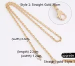 Style1 Straight Gold 38Cm