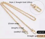Style2 Straight Gold 100Cm