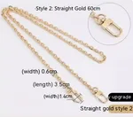 Style2 Straight Gold 60Cm