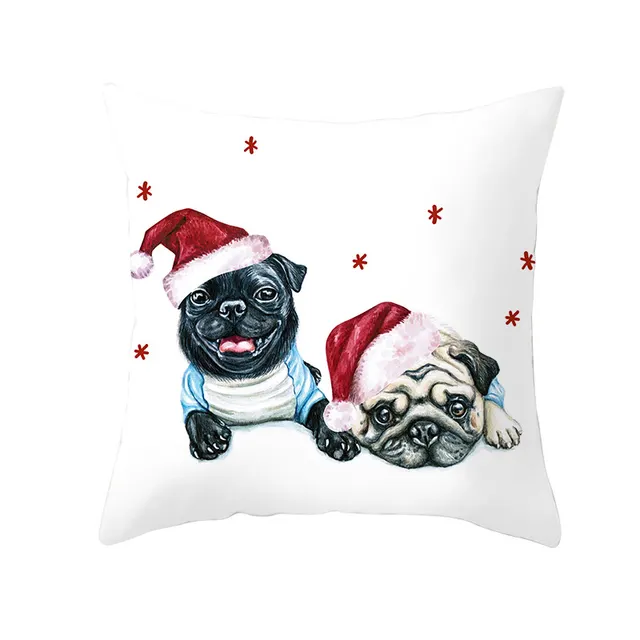 Pet Printing Christmas Peach Skin Fabric Pillow Cover Tpr228 9 - Shop at LoveMi