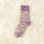 Purple Embroidered Zebra