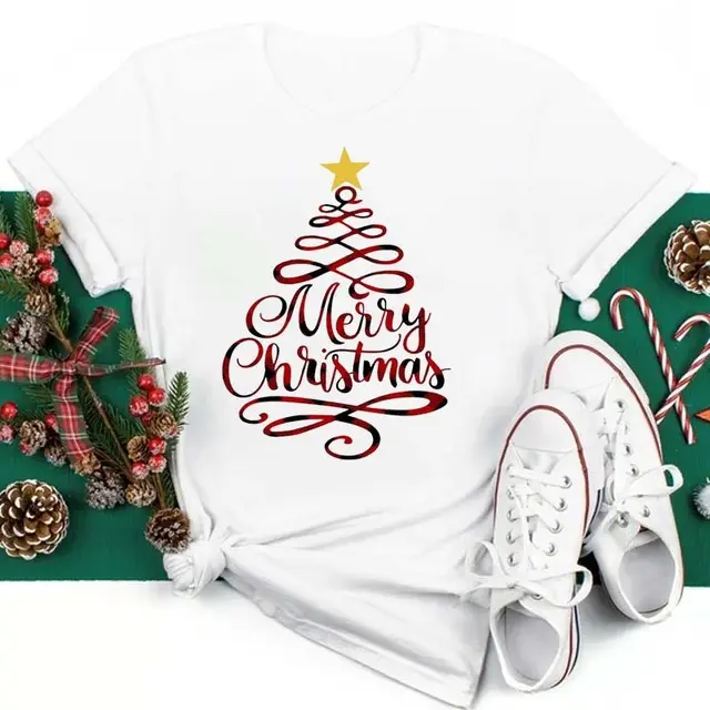 Women's Short Sleeve T shirt Christmas Fashion Printed Leggings D0006 - Shop at LoveMi