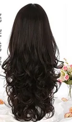 Long Curly Hair Wig Sheath - Light Brown