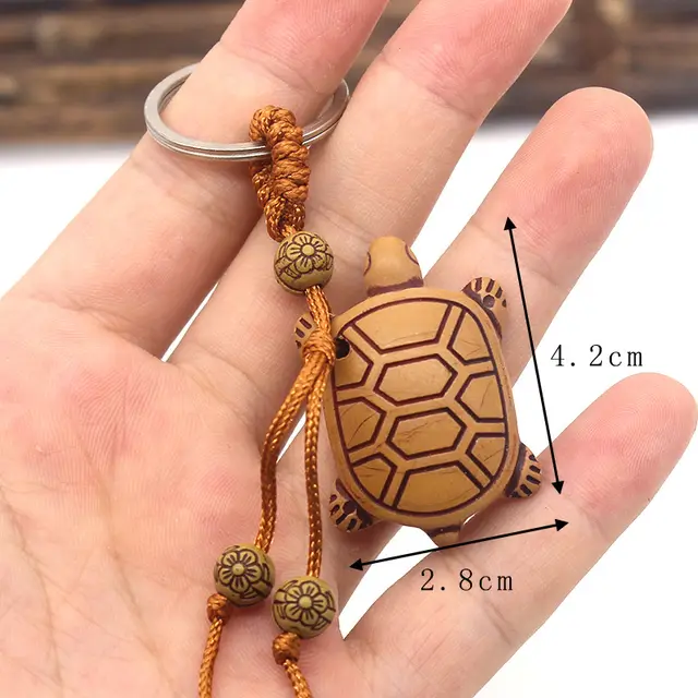 Cartoon Wooden Horse Turtle Elephant Key Chain Tortoise - Shop at LoveMi