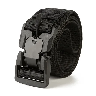Magnetic Buckle Tactical Belt Men's Multifunctional Outdoor Belt Black - Shop at LoveMi