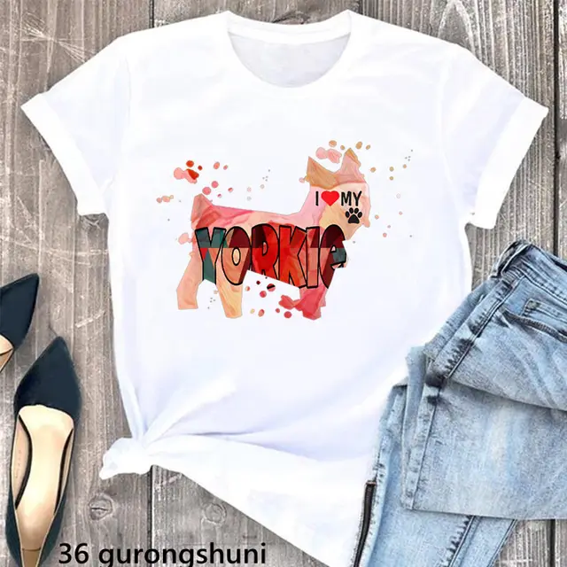 Summer Women's Clothing Schnauzer Dog Women's Printed Wear Clothes T shirt Women H2061 - Shop at LoveMi