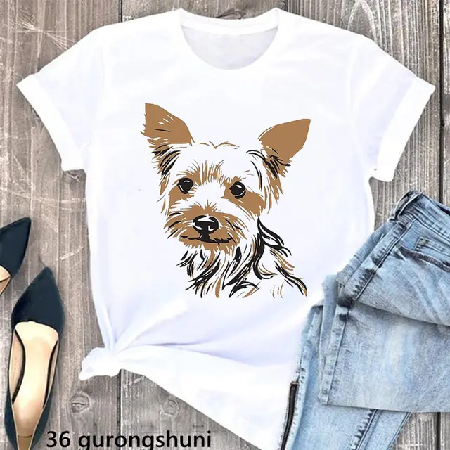 Summer Women's Clothing Schnauzer Dog Women's Printed Wear Clothes T shirt Women H2065 - Shop at LoveMi
