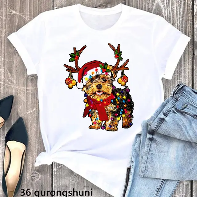 Summer Women's Clothing Schnauzer Dog Women's Printed Wear Clothes T shirt Women H2066 - Shop at LoveMi
