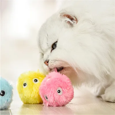 Kitty Calling Ball Toy Light emitting Cat Teasing Ball Catnip Sound Molar Long Lasting Self Hi Relieving Stuffy Dog Toy Pet Products Pink - Shop at LoveMi