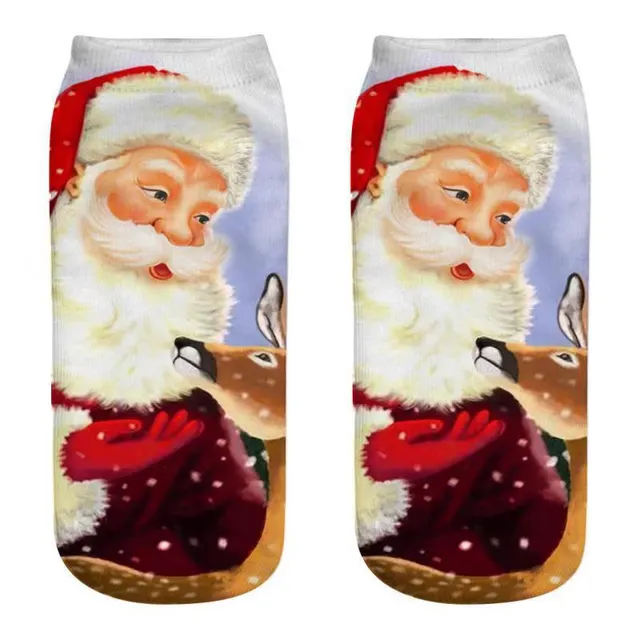 Christmas Stockings Printed Short Socks Average Size - Shop at LoveMi