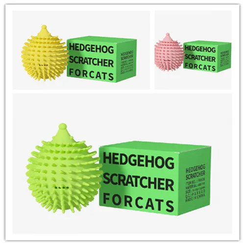 New Pet Toy Hedgehog Cat Corner Tickler Cat Mint Hair Remover Cat Toy Supplies Cat Toys Cat Massage Ball Set - Shop at LoveMi