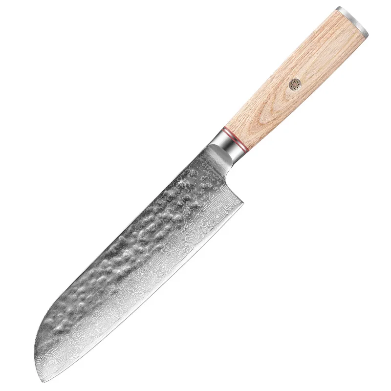 Damascus Steel Hand Kitchen Knife 7Inch Threevirtue Knife - Shop at LoveMi