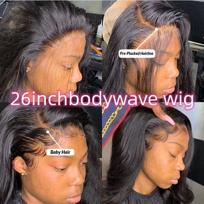 360 Full Lace Frontal Body Wave Human Hair Wigs 26Inchbodywave Wig - Shop at LoveMi