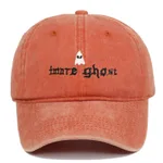 Embroidered Wash Cotton Baseball Hap - Orange