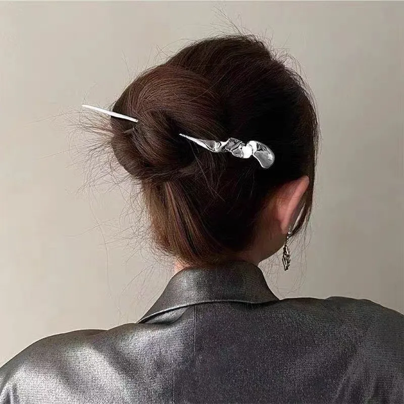 High level Design Temperament Hairpin Silver 2Pcs - Shop at LoveMi