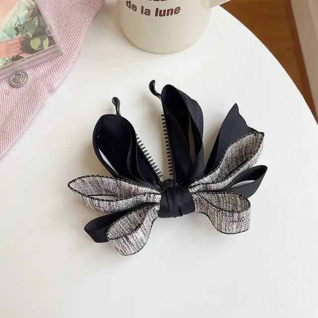 Women's Fashion Simple Mesh Bow Hair Card 9639B - Shop at LoveMi