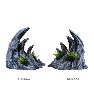 Fish Tank Simulation Qinglongshi Canyon Landscape Rockery Decoration Small Size Twopiece Set - Shop at LoveMi