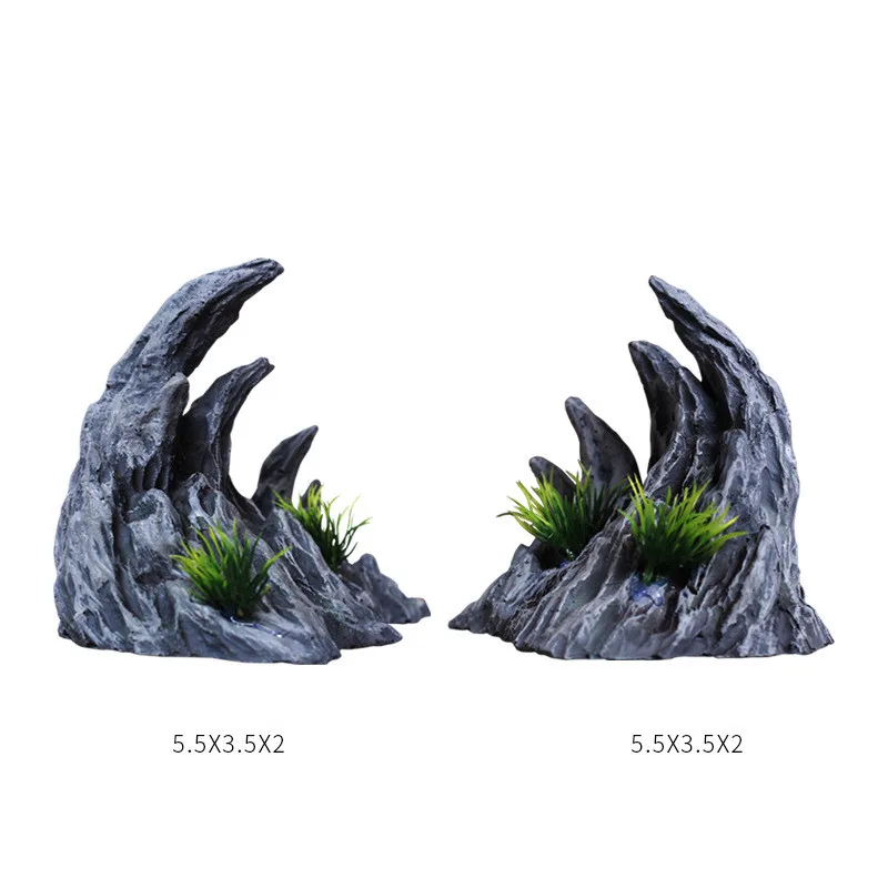 Fish Tank Simulation Qinglongshi Canyon Landscape Rockery Decoration Small Size Twopiece Set - Shop at LoveMi