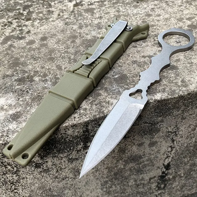 Outdoor Claw Survival Small Straight Knife High Hardness Defense Silver - Shop at LoveMi