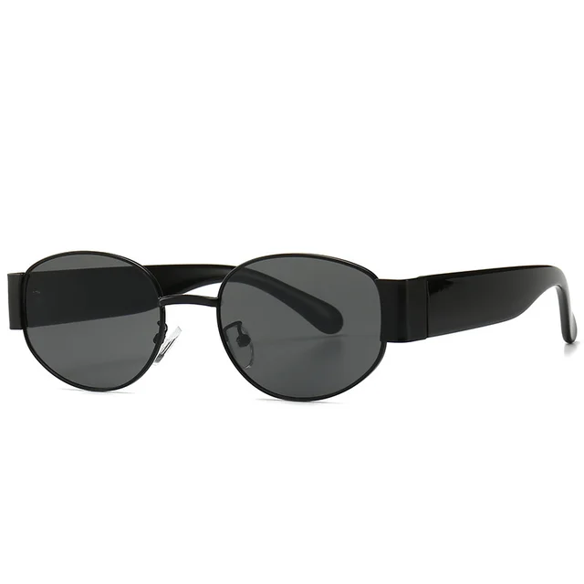 Steampunk metal sunglasses Black Frame Black Grey - Shop at LoveMi