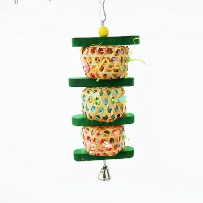 Parrot Supplies Bird Toy Rattan Woven Paper Silk Wood Gnawing Skewers Wooden Gnawing Skewers - Shop at LoveMi