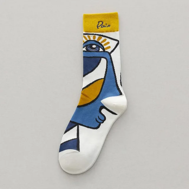 Medium Length Combed Cotton Socks Turmeric Sock Mouth - Shop at LoveMi