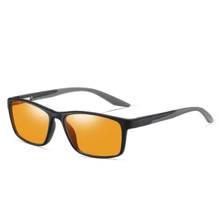Anti Blue Light Mirror Retro Square Frame Myopia Glasses Can Match - Black