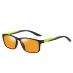 Anti Blue Light Mirror Retro Square Frame Myopia Glasses Can Match - Green