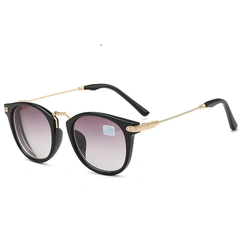 Near Sighted Glasses Fashion Classic Oval Metal Sunglasses - 150Degrees