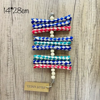 Parrot Toy Woodskin Hand woven Boredom Cage Supplies Color Ladder - Shop at LoveMi