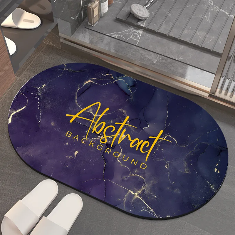 Anti Slip Water Absorbing Toilet Oval Toilet Mat 4Style - Shop at LoveMi