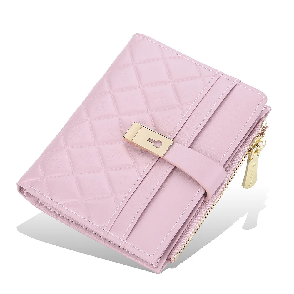 Purse Women's Short Omnibus Multi-card Wallet Zipper Wallet - Purple