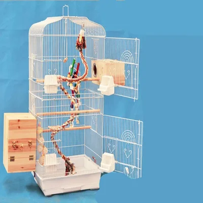 Portable Pet Display Wire Bird Parrot Cage White 46X36X93Cm - Shop at LoveMi