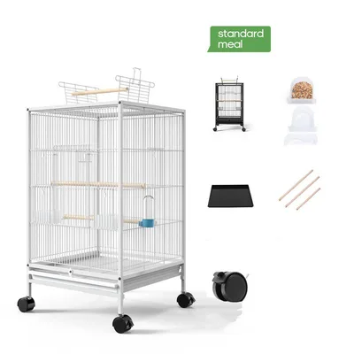 Parrot Xuanfeng Bird Cage With Feeder Toy Grass Nest Breeding Box White Standard Meal - Shop at LoveMi